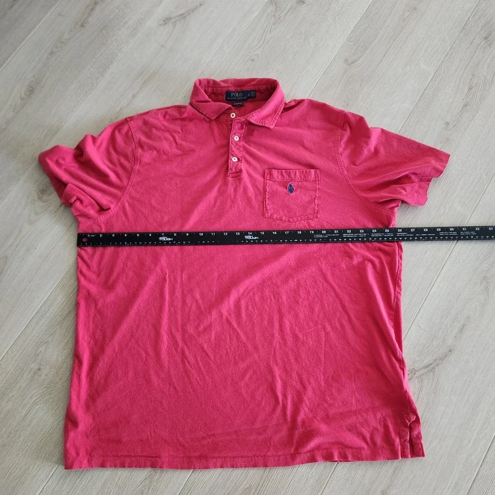 Polo Ralph Lauren Men's Classic Fit Red collar Short Sleeve Polo‎ Shirt XL